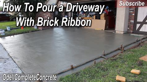 Cost of removing a concrete driveway. How to Pour a Concrete Driveway with Brick Ribbon Sides DIY - YouTube