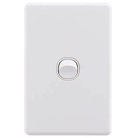 Deta S Line Matte White Single Vertical Wall Switch Deta Electrical