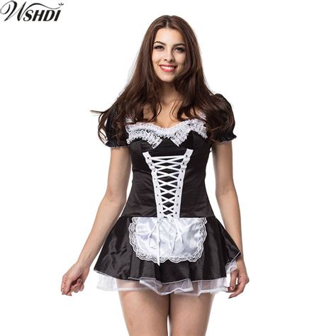 S Xxxl Hot Sexy French Apron Maid Costume Uniform Adult Women Halloween