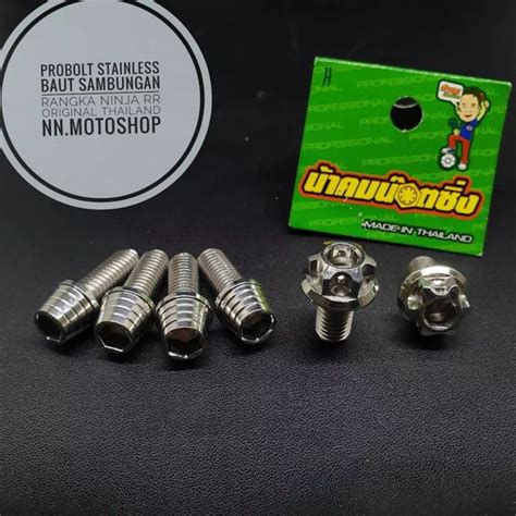 Jual Probolt Stainless Baut Sambungan Rangka Ninja RR Original Thailand