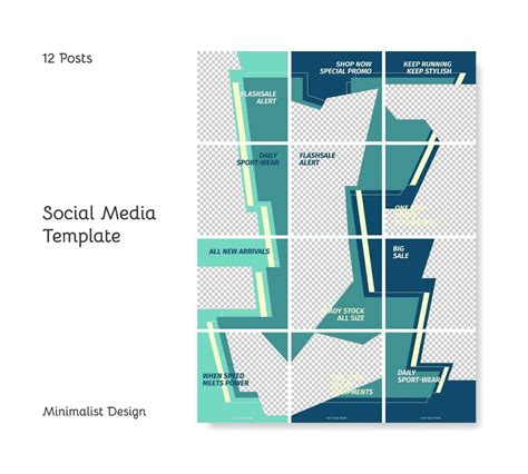 Social Media Feeds Template With Minimalist Design 35552745 Vector Art