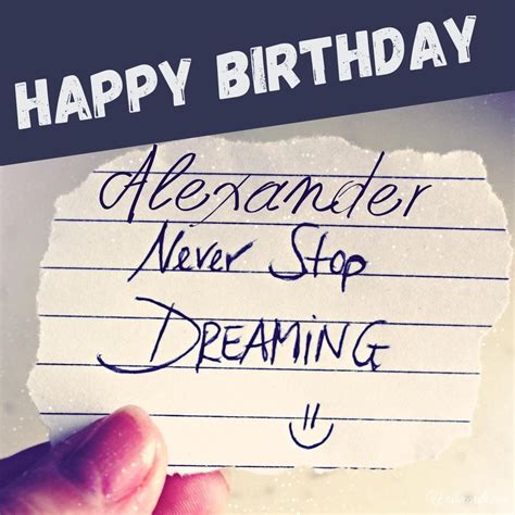 Happy Birthday Wish Ecard For Alexander