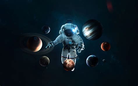 Astronaut Wallpaper 4k Planetary System Space Suit Space Travel