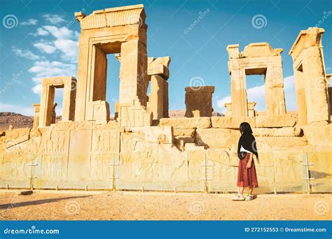 Persepolis Iran 8th June 2022 Tourist Walk To Persepolis Ancient