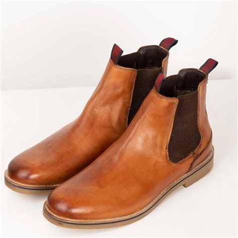 Mens Leather Chelsea Boots Rydale Kiplin Smooth Leather Boot
