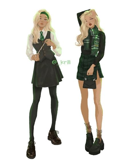 Slytherin Uniform Female Slytherin Girl Outfit Harry Potter Uniform