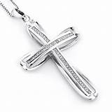 Sterling Silver Diamond Cross Photos