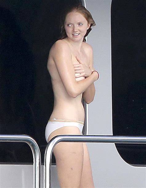Model Lily Cole Nude Tits On A Yacht In St Barts Scandal
