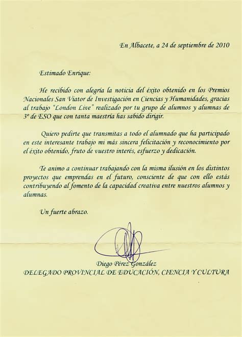 Carta De Felicitacion Laboral Imagui