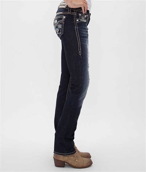 Rock Revival Karla Straight Stretch Jean Womens Jeans Buckle