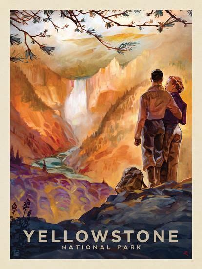 Yellowstone National Park Yellowstone Falls Anderson Design Group Art