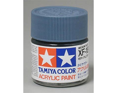 Tamiya Xf 18 Flat Medium Blue Acrylic Paint 23ml Tam81318 Cars