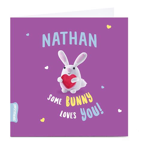 Buy Personalised Squidgalicious Card Some Bunny Loves You For Gbp 3