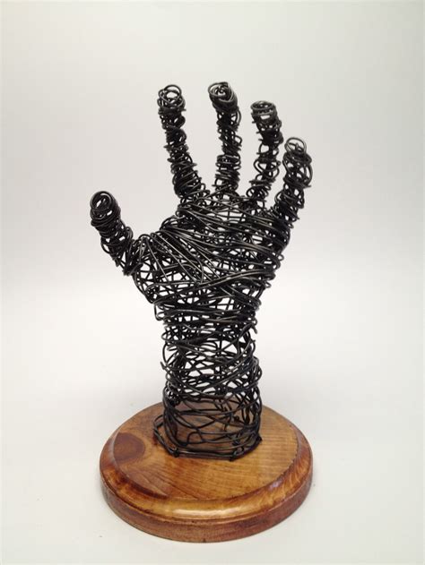 Wire Sculpture Hand Frank Marino Baker Drip Wire Art