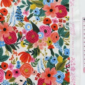 Cotton Steel Rifle Paper Co Wildwood Garden Party Etsy
