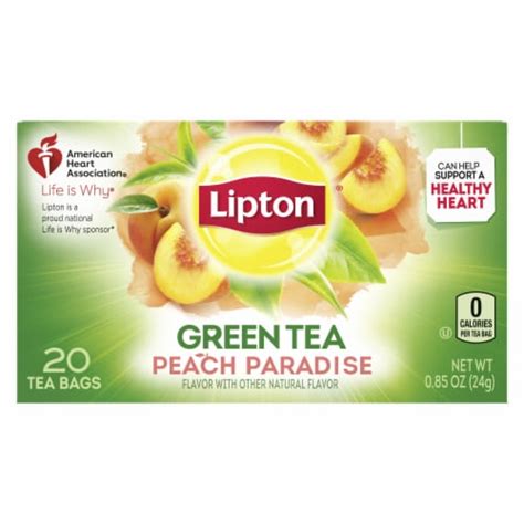 Lipton Peach Paradise Green Tea Bags 20 Ct Marianos
