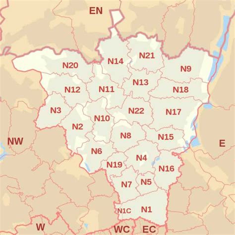 North London Postcodes And Map Winterville