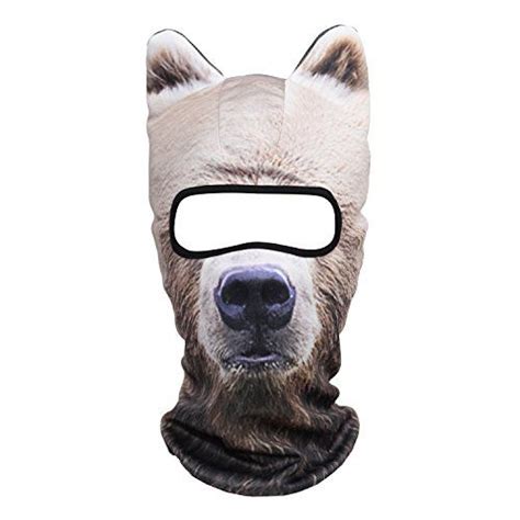 Jiusy Animal Ears Balaclava Face Mask Breathable Hood Out