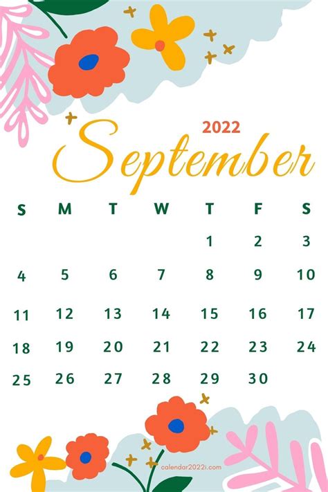 September 2022 Wallpaper Calendar Printable Word Searches