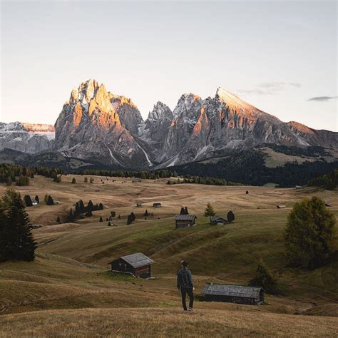 Alpe Di Siusi The Seiser Alm In Italy Is The Largest Mountain Plateau
