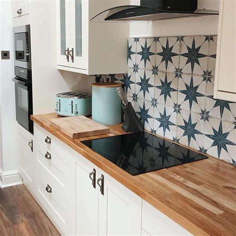 Tara Made A Star Studded Kitchen With Our Scintilla Pattern Tiles Walls And Floors Patterned