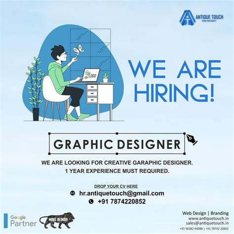 We Are Hiring Graphic Designer Graphic Design Jobs Graphic Design