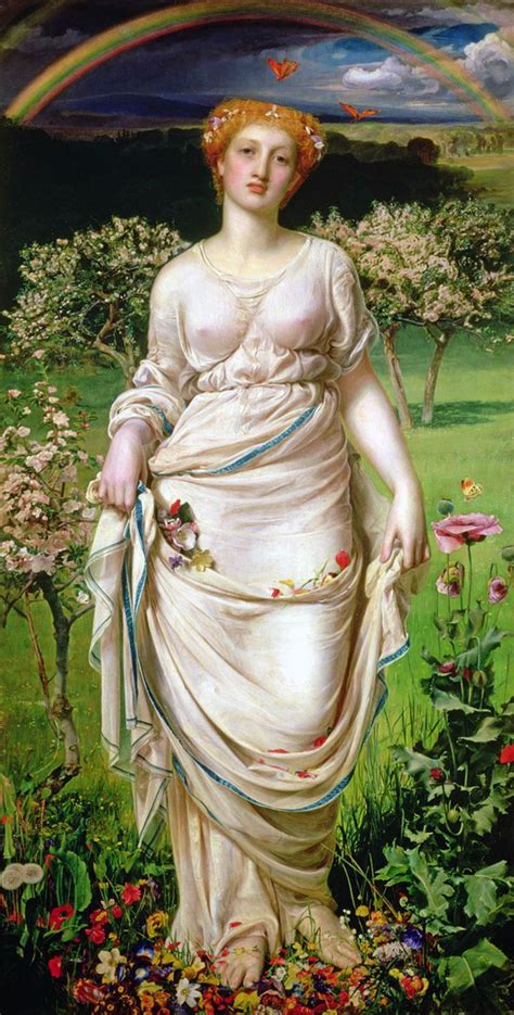 Gentle Spring Frederick Sandys Pre Raphaelite Paintings Pre Raphaelite Art Goddess Of The