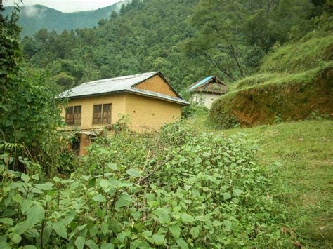 Old Style Asian Nepali House In Remote Hill Area Stock Image Image Of