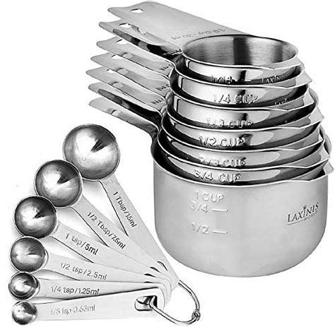 13 Piece Measuring Cups And Spoons Set Sturdy And Stainless Steel 7