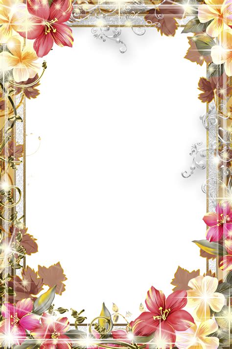 Floral Frame Png Image With Transparent Background Fr