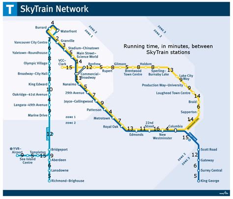 Vancouvers Skytrain System Mapped Out In A Runner Friendly Way