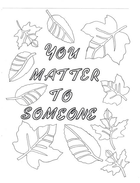 You must have loved the details and plenty of ideas pattered in these free adult coloring pages. You matter to someone coloring page | Etsy | Quote ...