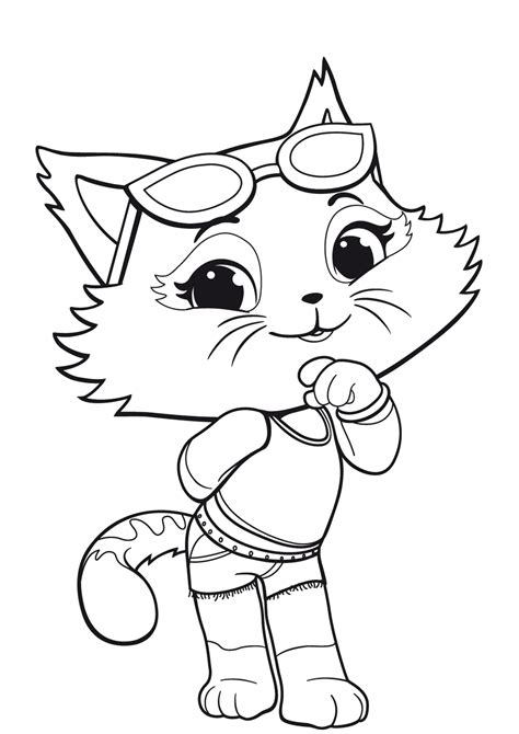 Cats are the most popular pets in the world after the fishes, but before the dogs. Free 44 Cats coloring pages - YouLoveIt.com