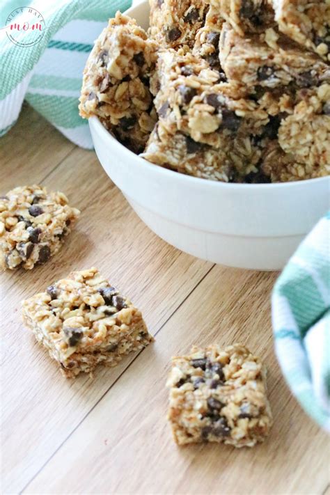 Everyone asks for this recipe and. Healthy Oatmeal Chocolate Chip No Bake Bars - Must Have Mom