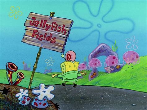 Jellyfish Fields Encyclopedia SpongeBobia Fandom Spongebob Painting Spongebob Party