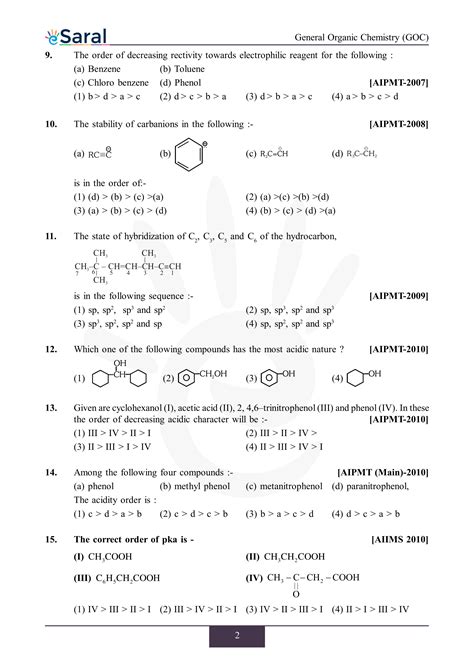 General Organic Chemistry Neet Previous Year Questions With Complete Solutions