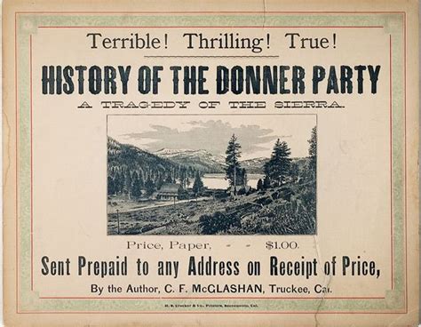 scarce 1879 advertisement for the history of the donner party cowans auctions this day in