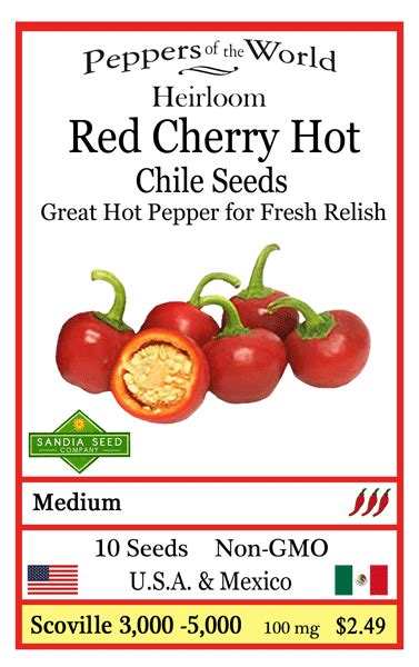 red cherry hot peppers have a nice robust flavor they are good for pickling relish trays