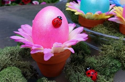 Decorate Adorable Flower Pot Easter Eggs Birds And Blooms