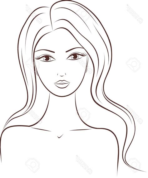 Female Face Drawing Template At Getdrawings Free Download