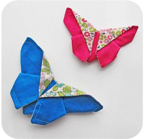 Silk And Cotton Lawn Origami Butterflies Fabric Origami Fabric Origami