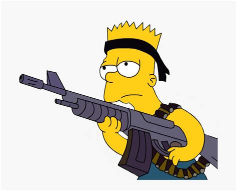 Bart Simpson With Gun Hd Png Download Transparent Png Image Pngitem