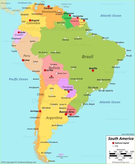 Map Of South America South America Map America Map Time Zone Map