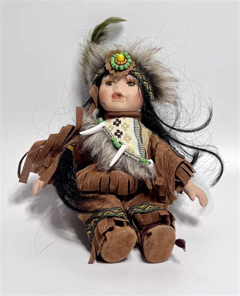 kinnex limited edition native american indian porcelain doll little cubs no box ebay