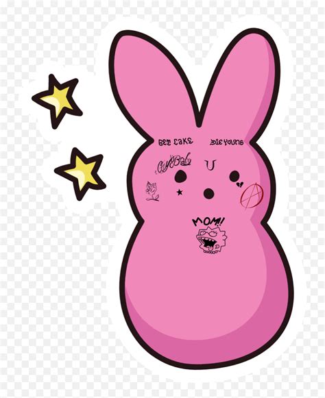 Lil Peep Bunny Sticker Lil Tracy Lil Peep Tattoo Png Peep Png Free