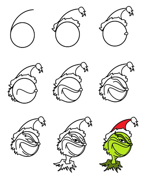 How To Draw Grinch Step By Step At Drawing Tutorials