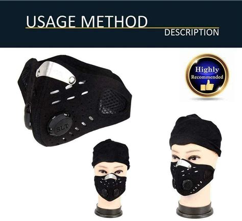 Carbon Filter Face Mask Anti Pollution Dust Mask Smoke Air Purifying