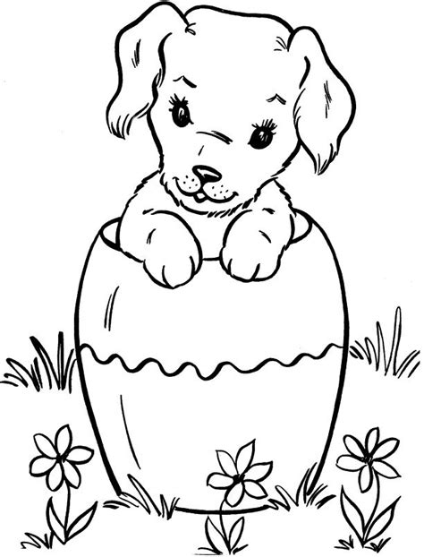 The cloud strengthens the wind. Cute Girl Dog Coloring Page | Dog | Pinterest | Adult coloring, Craft and Easter colouring