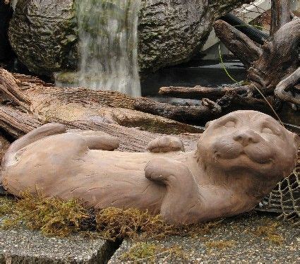 Whoops Page Not Found Otters Chainsaw Carving Statue
