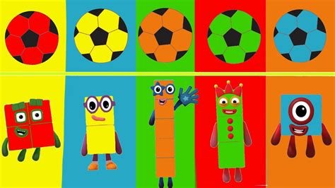 Wrong Numberblocks Color Game With Football Youtube